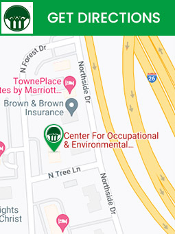 Get Directions to The Center for Occupational and Environmental Medicine in Charleston, South Carolina Get Directions to The Center for Occupational and Environmental Medicine in Charleston, South Carolina